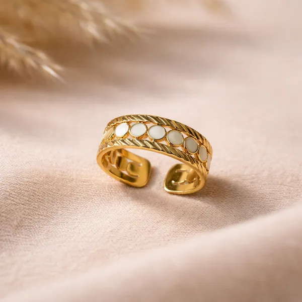 Regal_Dot_Ring_Golden_Stainless_Steel_Anti_Tarnish_For_Women