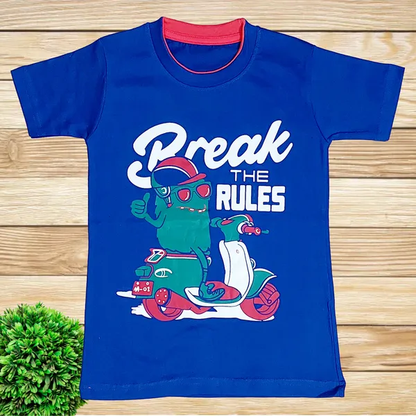 Royal_Blue_And_Red_100_%_Cotton_T-Shirt_&_Pant_Set_For_Kids