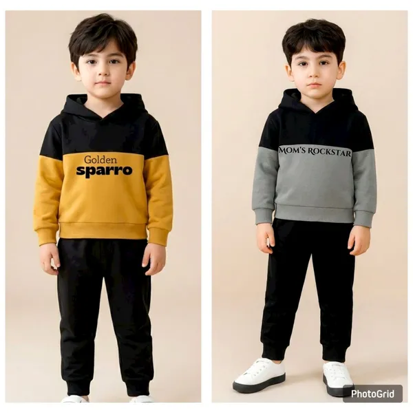 Black_And_Gold_100_%_Cotton_Hoodie_With_Pant_For_Kids(Pack_of_2)