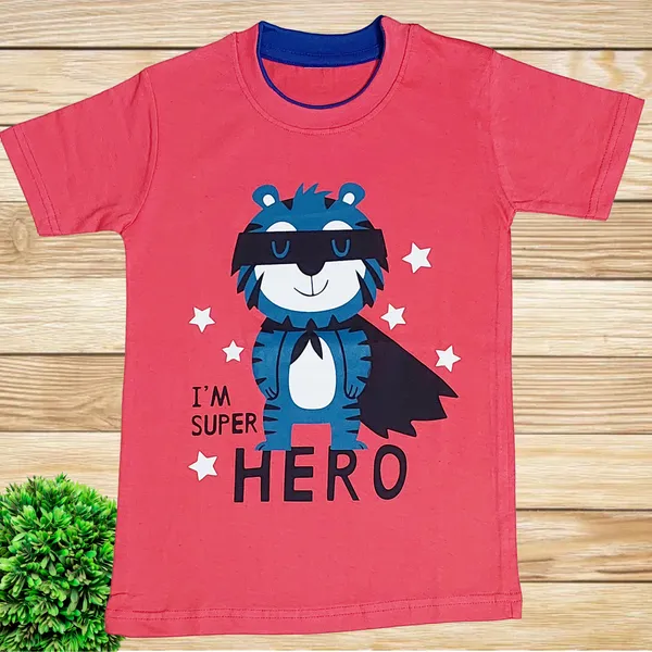 Red_And_Royal_Blue_100_%_Cotton_T-Shirt_&_Pant_Set_For_Kids