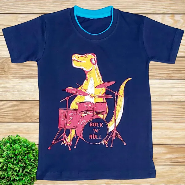 Blue_100_%_Cotton_T-Shirt_&_Pant_Set_For_Kids