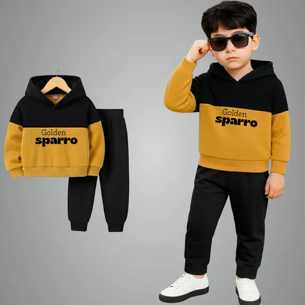 Grey_And_Gold_100_%_Cotton_Golden_Sarrow_Hodie_For_Kids