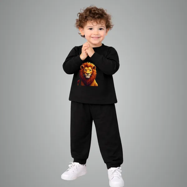 Black_100_%_Cotton_Lion_Baby_Set_For_Kids