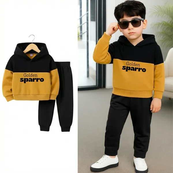 Grey_And_Gold_100_%_Cotton_Golden_Sarrow_Hodie_For_Kids