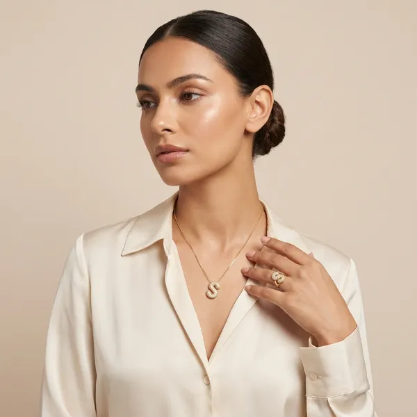 Initials_Studded_Necklace_And_Ring_Combo_For_Women