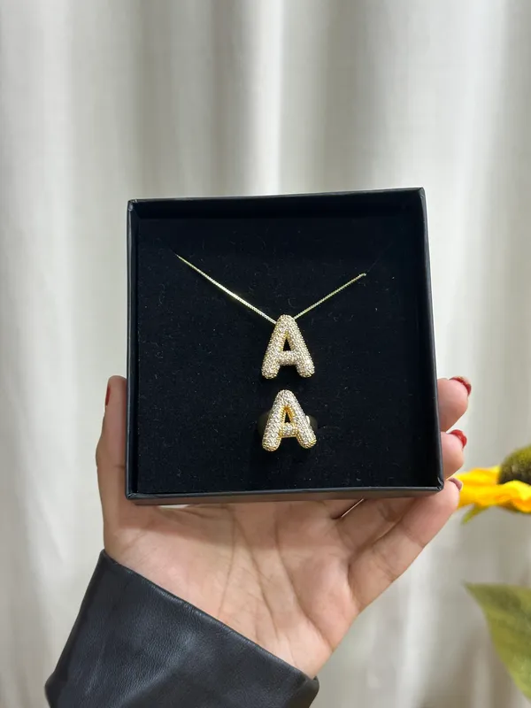 Initials_Studded_Necklace_And_Ring_Combo_For_Women