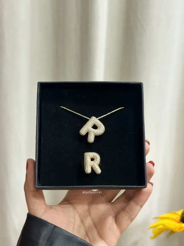 Initials_Studded_Necklace_And_Ring_Combo_For_Women