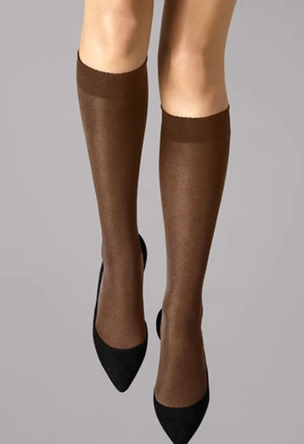 Gentle_Brown_Pairs_Sheer_Toe_Knee_High_Stockings_Under_Garments_For_Women