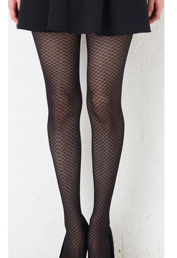 Black_Fashion_Tights_Denier_Diamond_Patterned_Under_Garments_For_Women