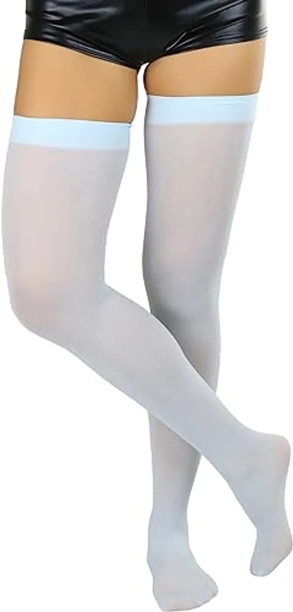 White_Classic_Sheer_Stockings _Under_Garments_For_Women