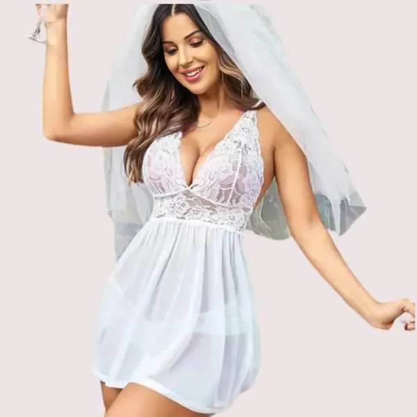 Multicolor_Bridal_Lace_And_Sheer_Babydoll_Nightwear_Under_Garments_For_Women