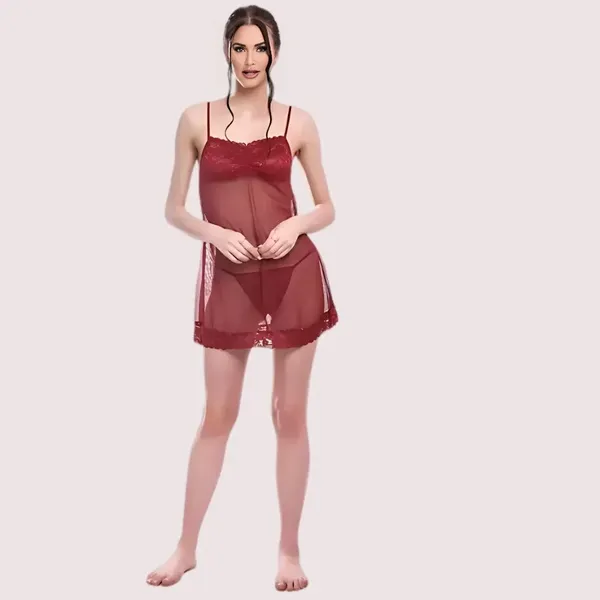Multicolor_Flirty_Sheer_Chemise_Under_Garments_For_Women