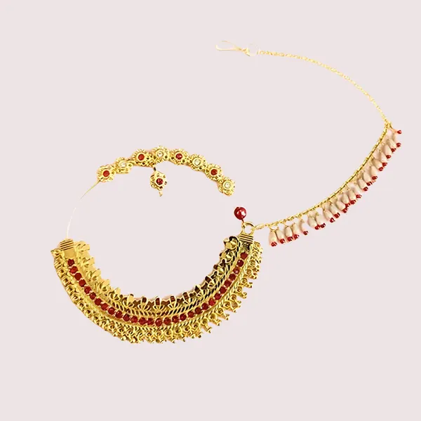 Golden_Elegant_Gold_Plated_Garhwali_Nath_Big_Size_Tradition_For_Women