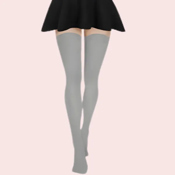 Multicolor_Dual_Shade_Thigh_High_Sheer_Stockings_Grey_And_Under_Garments_For_Women