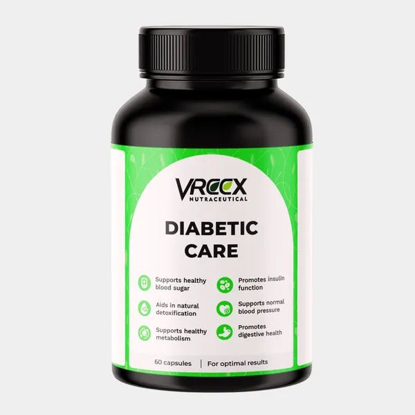 VREEX_Diabetic_Care_Karela_Jamun_Neem_Fenugreek_Extract_Capsules__Blood_Sugar_Support_&_Metabolism_Booster__Herbal_Wellness_Supplement___60_Veg_Capsules