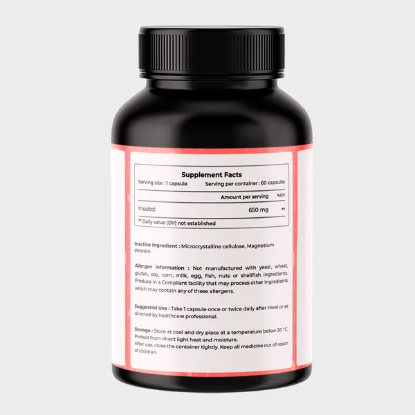 VREEX_Inositol_650_mg__Inositol_for_Hormonal_Balance,_Mood_&_Metabolic_Support__Supports_Ovarian_Health_&_Nervous_System__60_Veg_Capsules