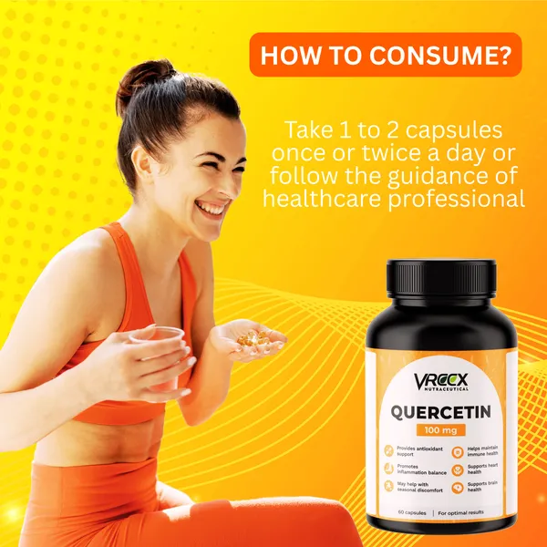VREEX_Quercetin_100_mg__Natural_Bioflavonoid_for_Immune_Support,_Antioxidant_Protection,_Healthy_Inflammatory_Response_&_Heart_Health_(60_Capsules)