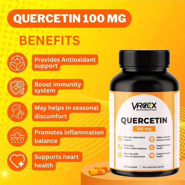 VREEX_Quercetin_100_mg__Natural_Bioflavonoid_for_Immune_Support,_Antioxidant_Protection,_Healthy_Inflammatory_Response_&_Heart_Health_(60_Capsules)