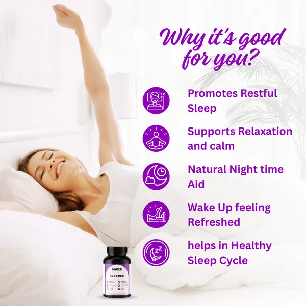 VREEX_SLEEPEE_with_Natural_Ingredients_Melatonin,_Valerian_Root,_Chamomile,_L-Theanine_&_Magnesium_Bisglycinate__Relax_&_Sleep_Support_(60_Veg_Capsules)