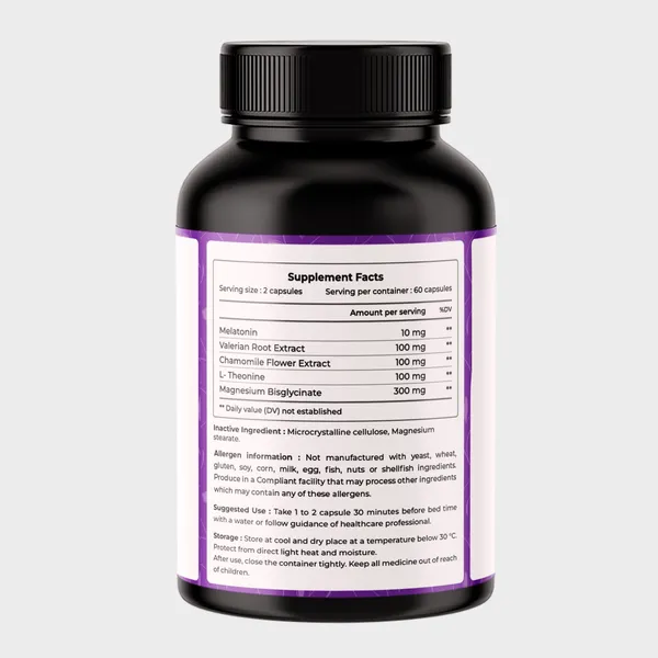 VREEX_SLEEPEE_with_Natural_Ingredients_Melatonin,_Valerian_Root,_Chamomile,_L-Theanine_&_Magnesium_Bisglycinate__Relax_&_Sleep_Support_(60_Veg_Capsules)