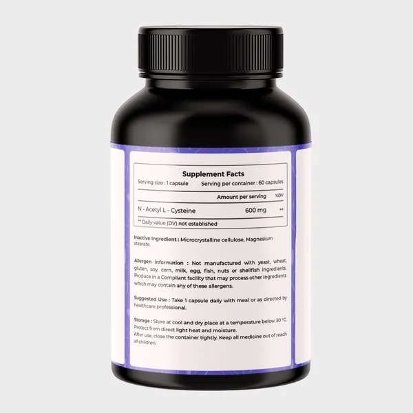 VREEX_NAC_600_mg__N-Acetyl_Cysteine_Supplement__Supports_Antioxidant_Activity,_Liver_Health_&_Respiratory_Wellness__60_Capsules