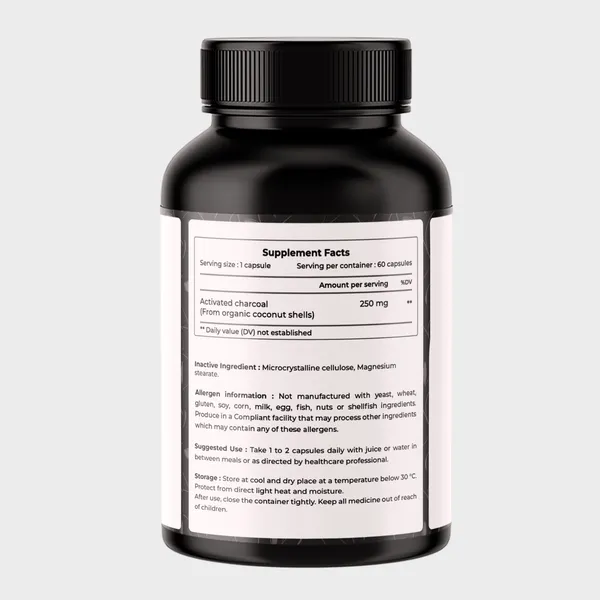 VREEX_Activated_Charcoal_250_mg__Supports_Natural_Detox,_Helps_Reduce_Gas_&_Bloating_and_Digestive_Cleanse_(60_Veg_Capsules)