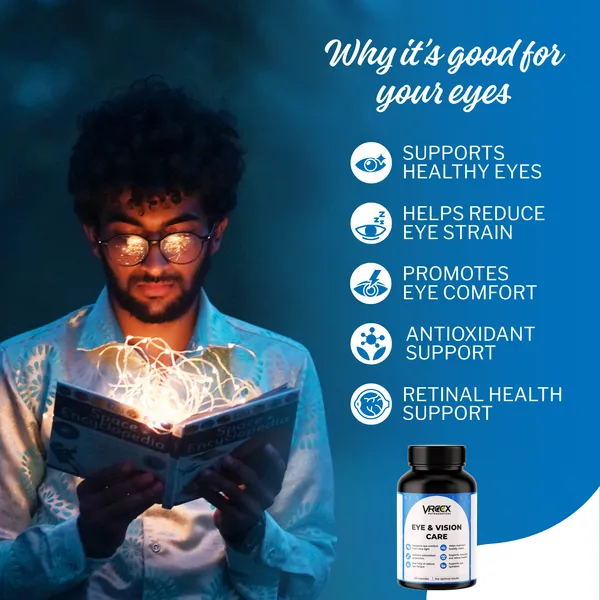 VREEX_Eye_&_Vision_Care_Capsules_with_Lutein,_Astaxanthin,_Zeaxanthin,_Bilberry_Extract,_Vitamin_A_&_C__Supports_Eye_Health,_Vision_&_Antioxidant_Support__(60_Veg_Capsules)