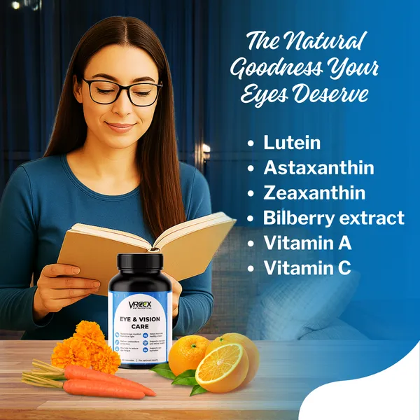VREEX_Eye_&_Vision_Care_Capsules_with_Lutein,_Astaxanthin,_Zeaxanthin,_Bilberry_Extract,_Vitamin_A_&_C__Supports_Eye_Health,_Vision_&_Antioxidant_Support__(60_Veg_Capsules)