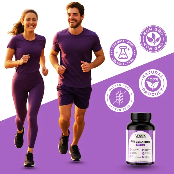 VREEX_Resveratrol_500_mg__Natural_Antioxidant_Support__Promotes_Heart_Health,_Healthy_Aging_&_Cellular_Function_(60_Capsules)