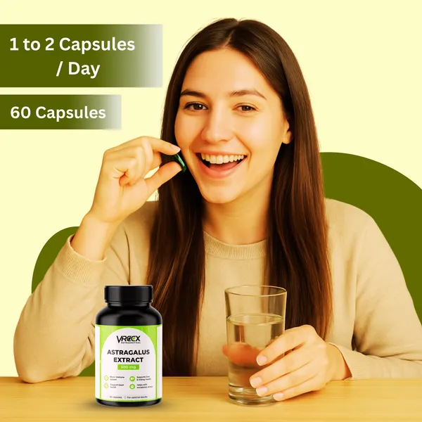 VREEX_Astragalus_Root_Extract_500mg_Capsules__Herbal_Immune_Support_&_Energy_Supplement__Natural_Antioxidant_for_Vitality_&_Wellness__60_Capsules