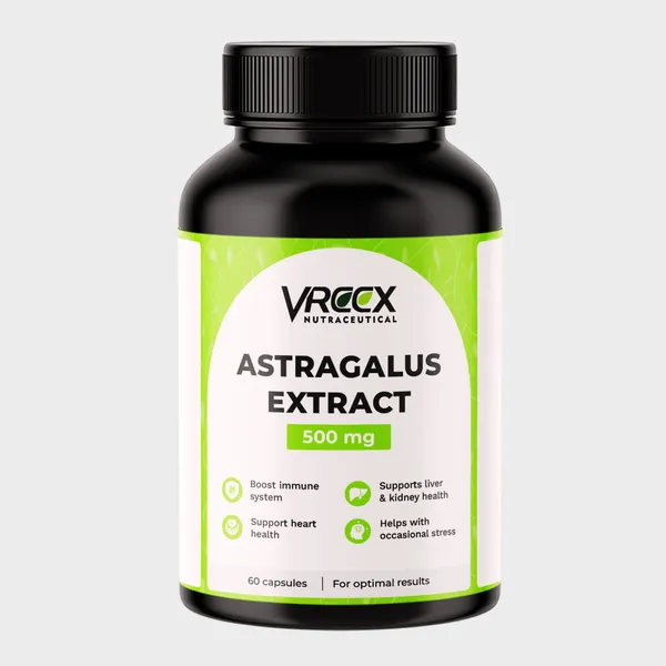 VREEX_Astragalus_Root_Extract_500mg_Capsules__Herbal_Immune_Support_&_Energy_Supplement__Natural_Antioxidant_for_Vitality_&_Wellness__60_Capsules