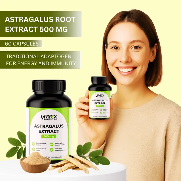 VREEX_Astragalus_Root_Extract_500mg_Capsules__Herbal_Immune_Support_&_Energy_Supplement__Natural_Antioxidant_for_Vitality_&_Wellness__60_Capsules
