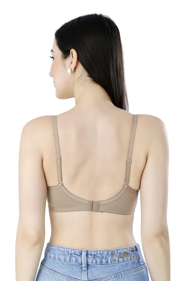 Beige_Pc_Soft_Cotton_Everyday_T_Shirt_Bra_For_Women