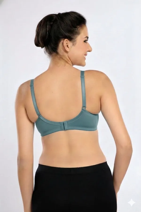 LT_BLUE_Pc_Soft_Cotton_Everyday_T_Shirt_Bra_For_Women