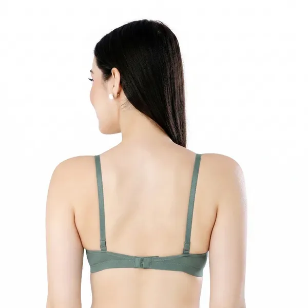 GREEN_Cotton_Lycra_Padded_Bra_For_Women