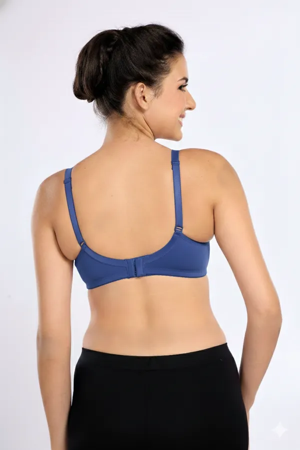 ROYAL_BLUE_Pc_Soft_Cotton_Everyday_T_Shirt_Bra_For_Women