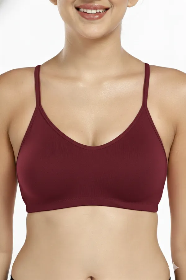 WINE_Cotton_Lycra_Camisole_Bra_For_Women