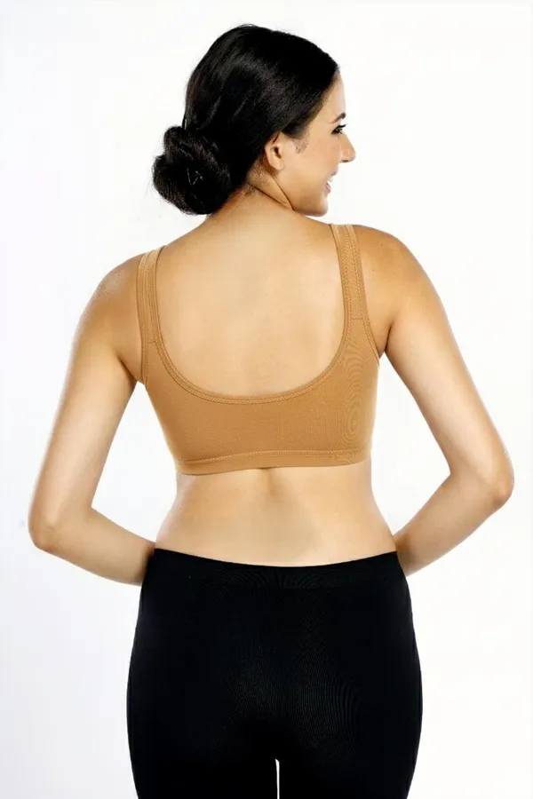 MOCHA_Cotton_Lycra_Sports_Bra_For_Women