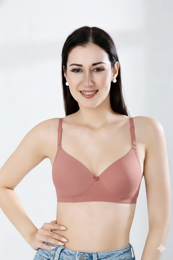 DUSTY_PINK_Cotton_Lycra_Padded_Bra_For_Women