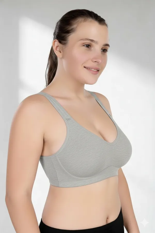 LT_GREY_Cotton_Spacer_Fabric_Full_Coverage_Non_Padded_Bra_For_Women