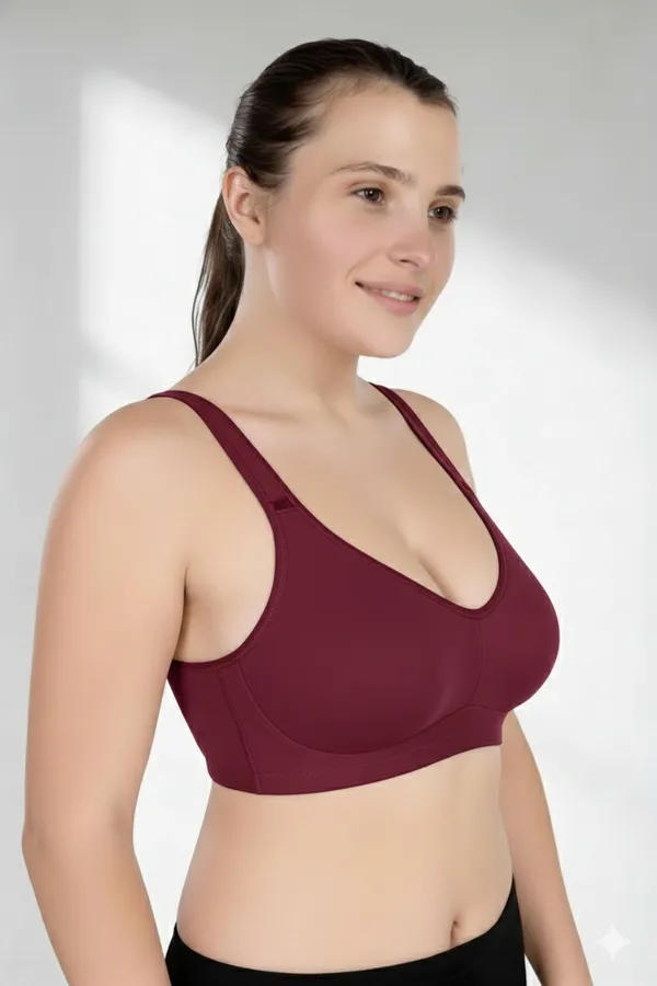 Wine_Cotton_Spacer_Fabric_Full_Coverage_Non_Padded_Bra_For_Women