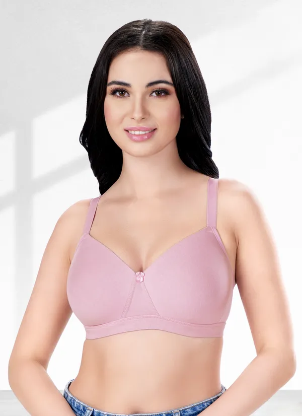 Pink_Cotton_Lycra_Padded_Bra_For_Women