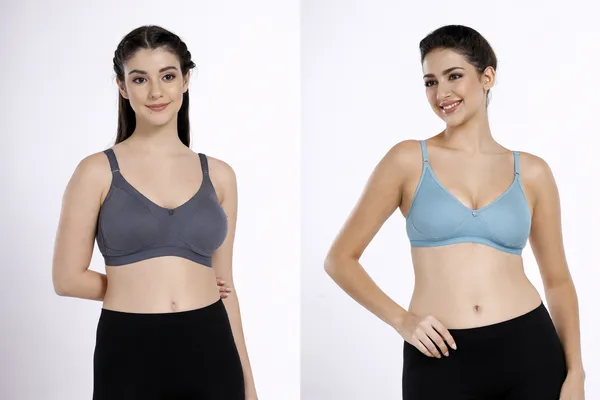 Blue_And_Navy_Blue_Pc_Soft_Cotton_Everyday_T_Shirt_Bra_For_Women