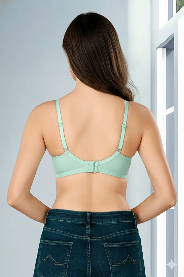 Green_Polyamide_Fabric_Padded_Bra_For_Women