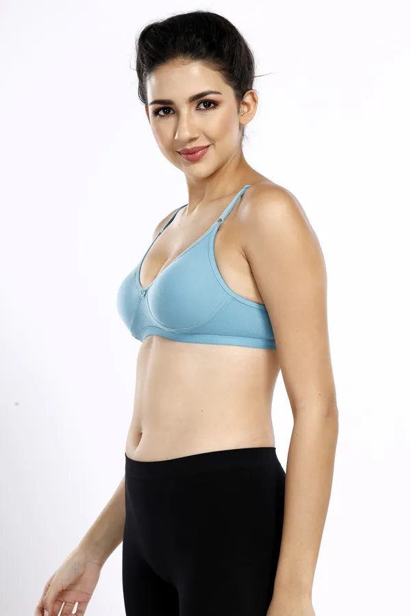 Blue_And_Navy_Blue_Pc_Soft_Cotton_Everyday_T_Shirt_Bra_For_Women