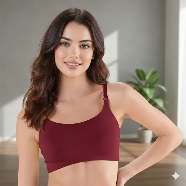 WINE_Cotton_Lycra_Sports_Bra_For_Women
