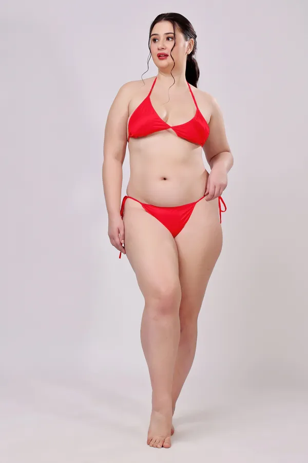 Red_Regular_Satin_Solid_Lingerie_Robe_Set_For_Women
