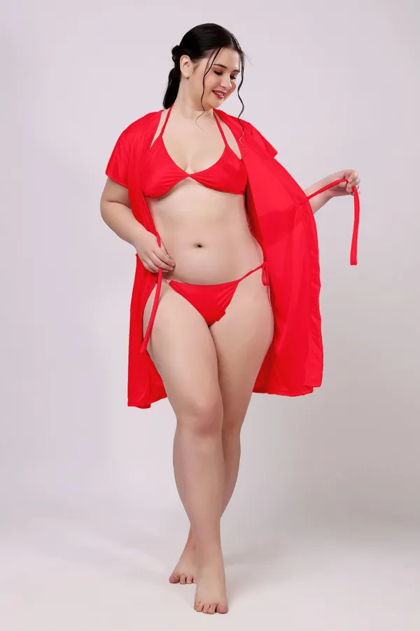 Red_Regular_Satin_Solid_Lingerie_Robe_Set_For_Women