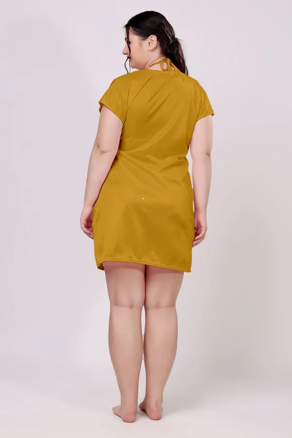Yellow_Regular_Satin_Solid_Lingerie_Robe_Set_For_Women