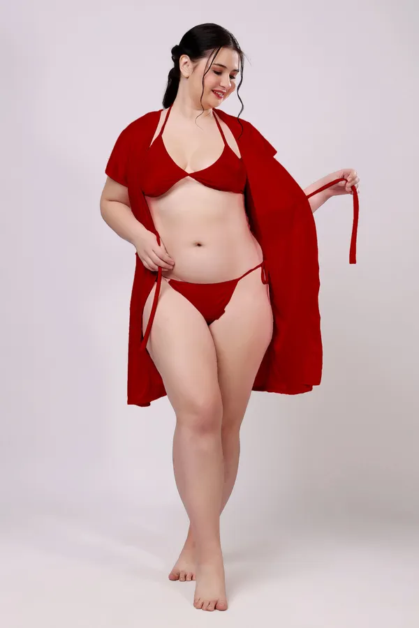 Maroon_Regular_Satin_Solid_Sleepwear_Set_For_Women